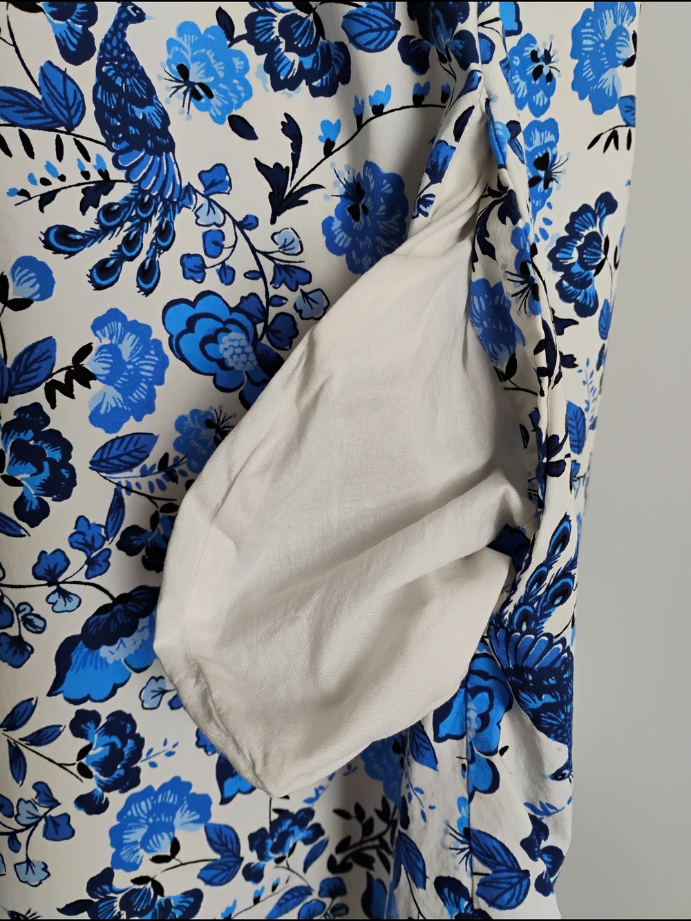 Kate Spade Peacock Floral Shirt Dress Size L - Picture 9 of 13